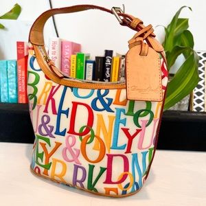 Dooney & Bourke Retro Grafica Rainbow Bucket Bag
